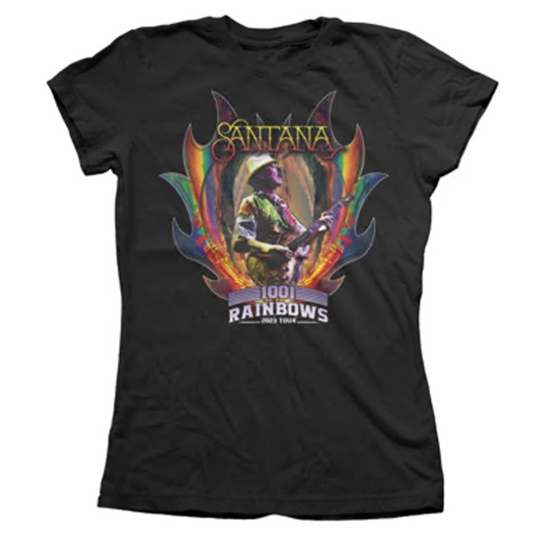 1001 Rainbows Tour - Black Womens Tee