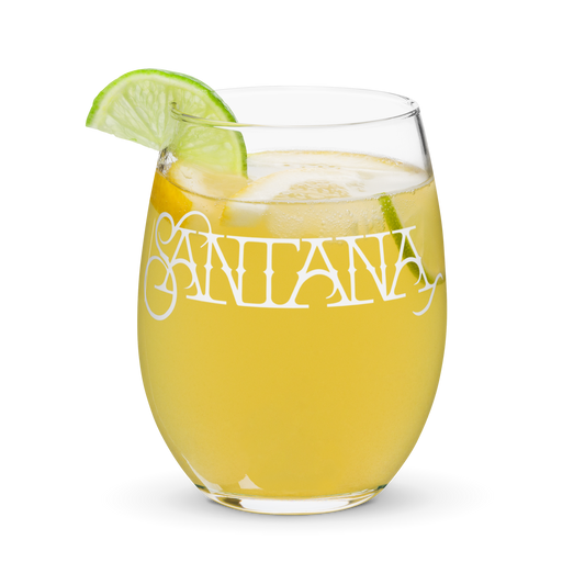 Santana Logo Stemless wine glass