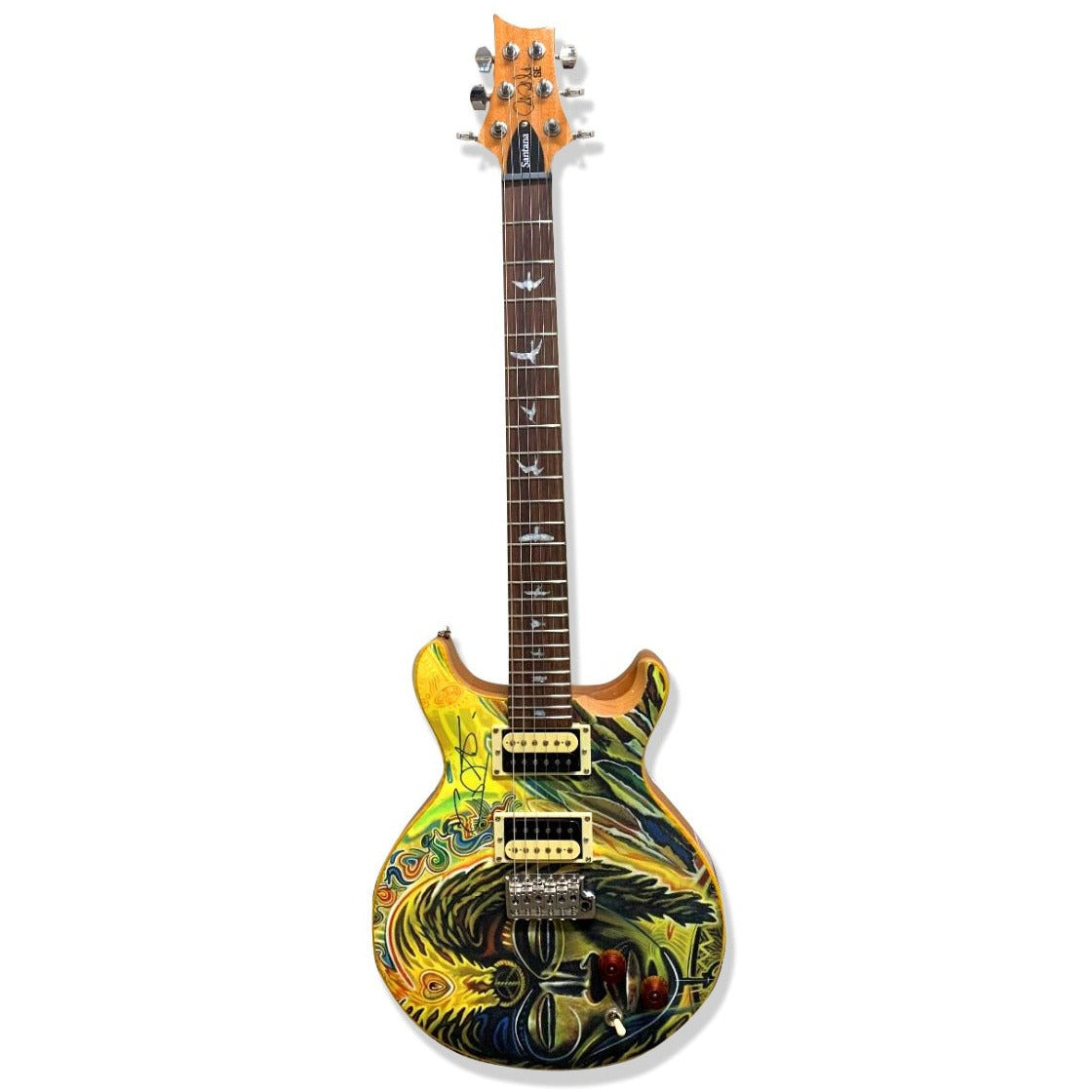 Carlos Santana Hand Signed PRS SE Model with Santana Africa Speaks Art