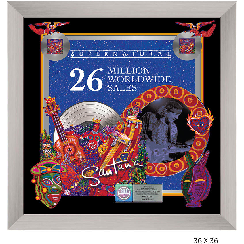 Large Supernatural RIAA Certified Record Award