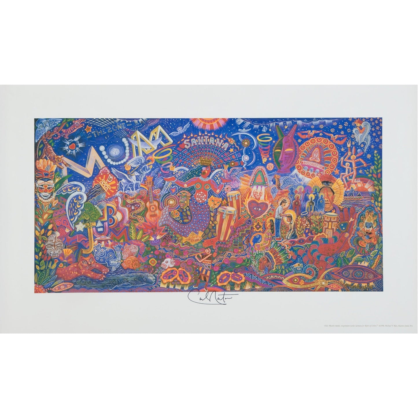 Autographed Santana Supernatural Lithograph