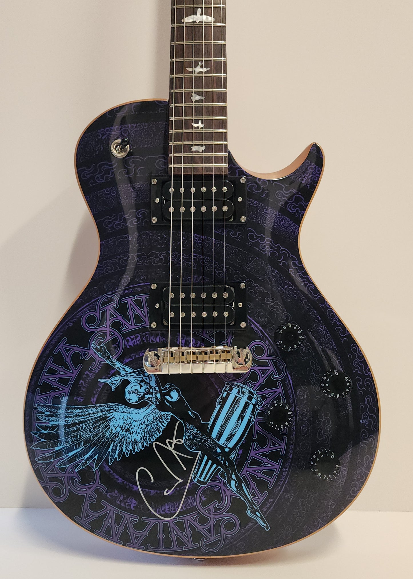 Carlos Santana Hand Signed Abraxas- Bandana Guitar – PRS 245 with Clearcoat