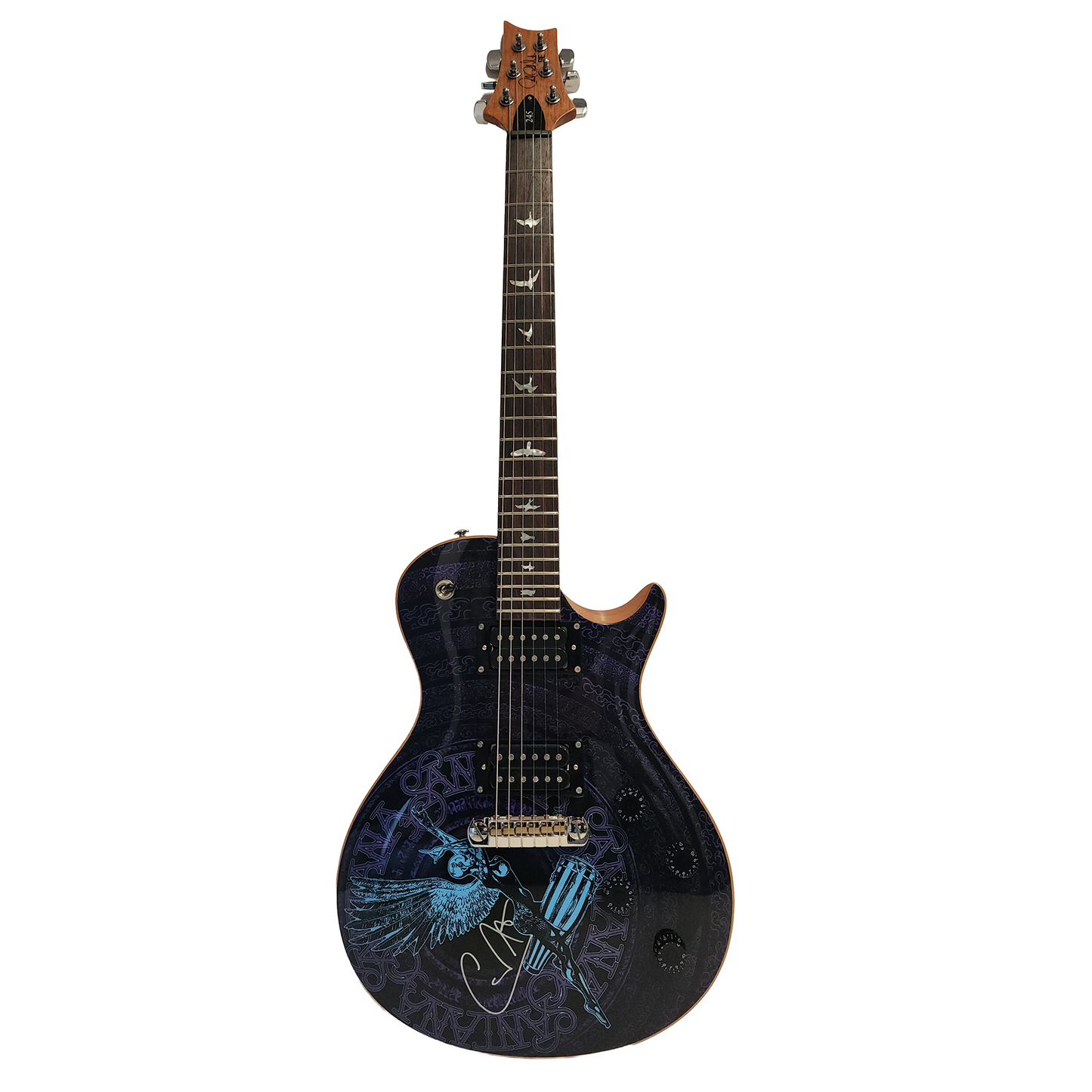Carlos Santana Hand Signed Abraxas- Bandana Guitar – PRS 245 with Clearcoat