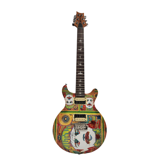 Carlos Santana Hand Signed PRS SE Model with Santana Corazon Art