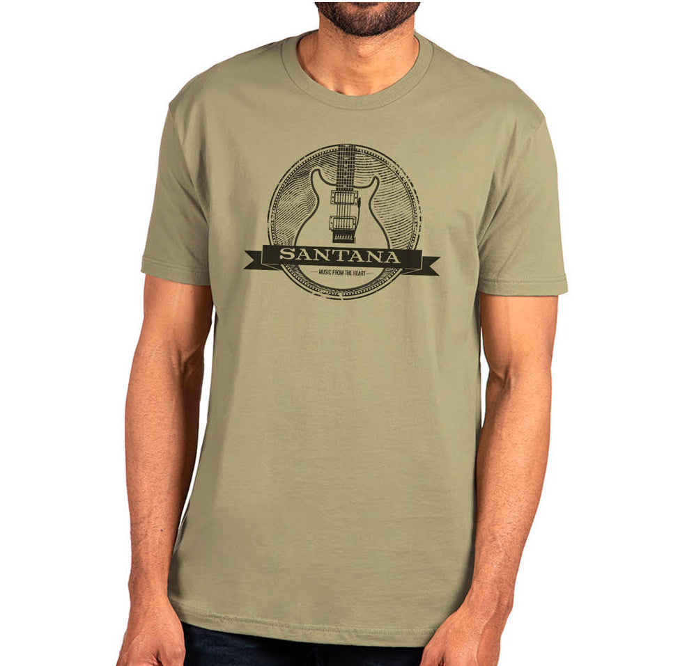 Line Guitar Tee - Light Olive
