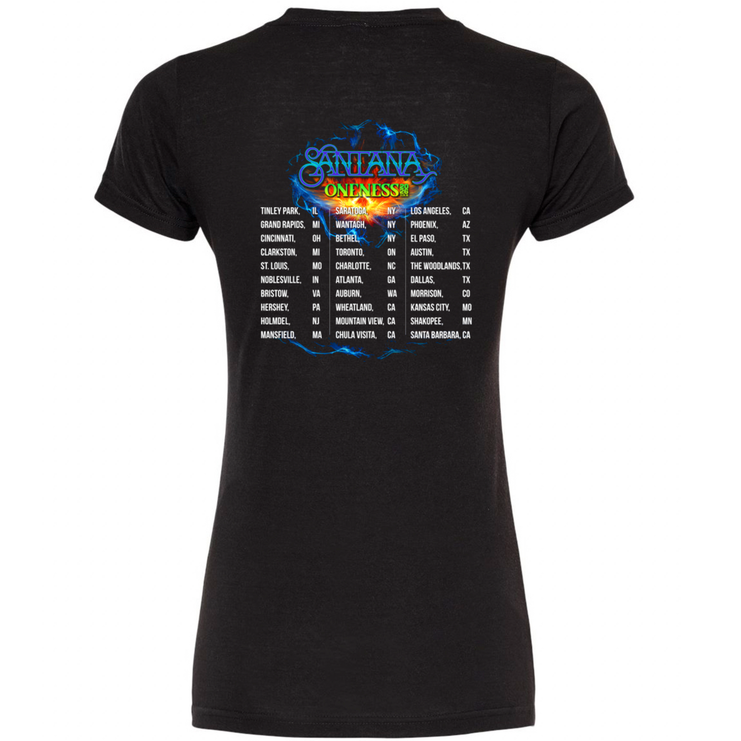 Santana - Fire and Ice Oneness Tour Ladies Tee