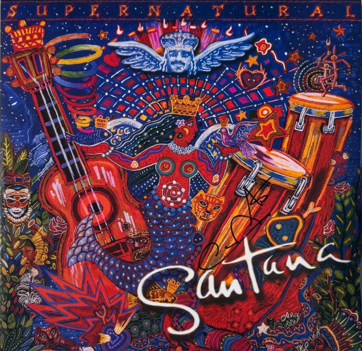 Santana - Supernatural LP - Hand Signed by Carlos Santana