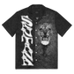 White Lion Album Art Allover Button Up Shirt - Black