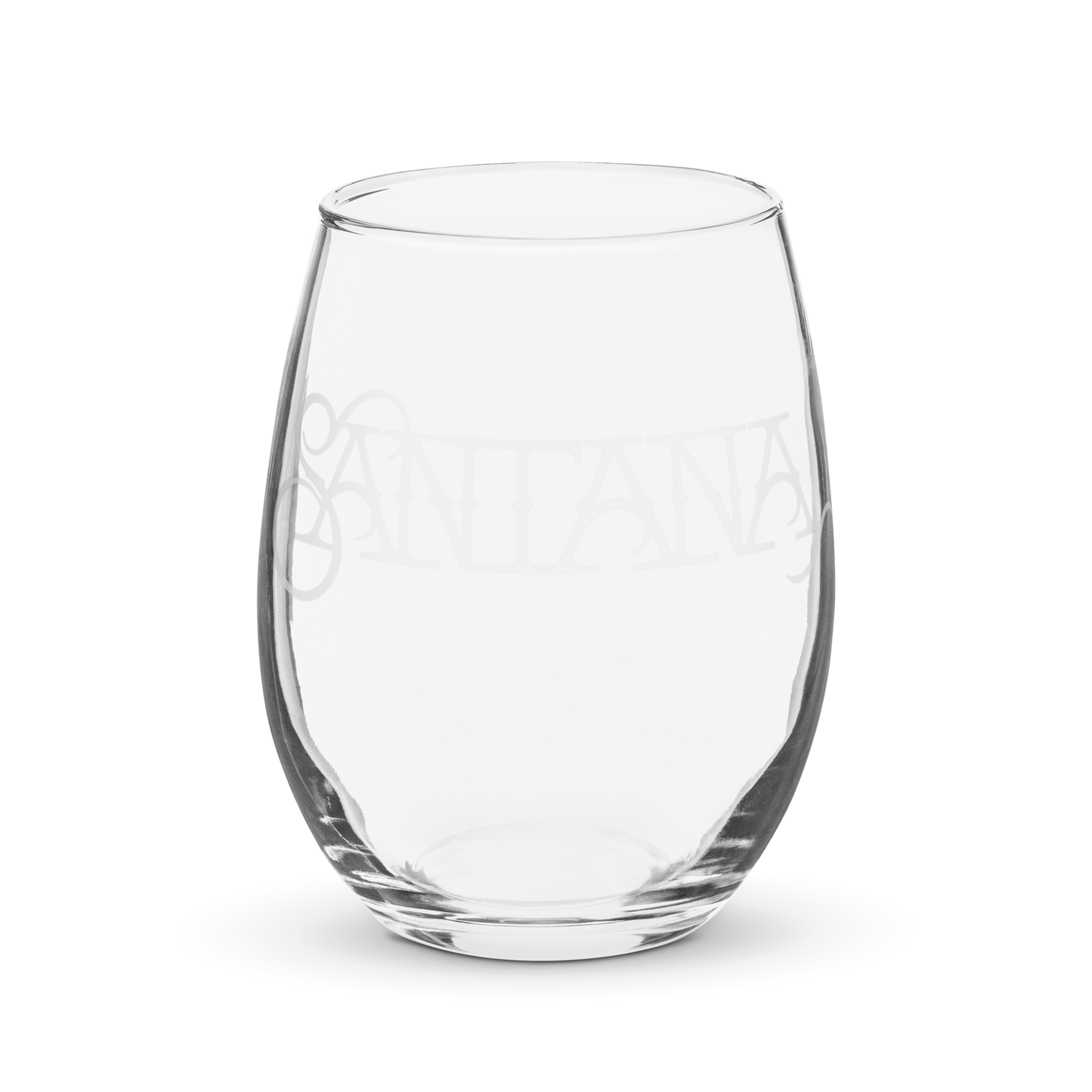 Santana Logo Stemless wine glass