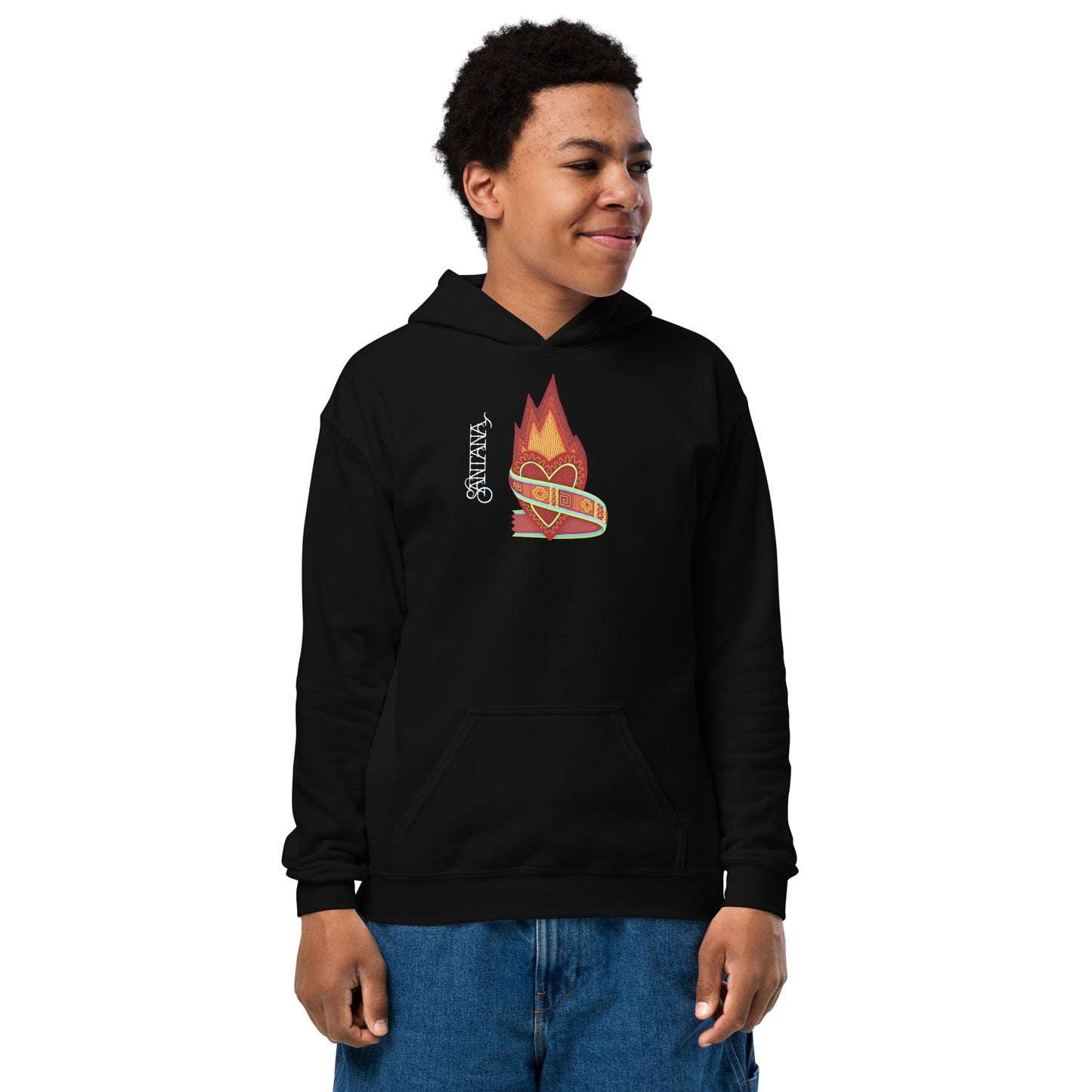 Santana Youth Heavy Blend Hoodie - Black