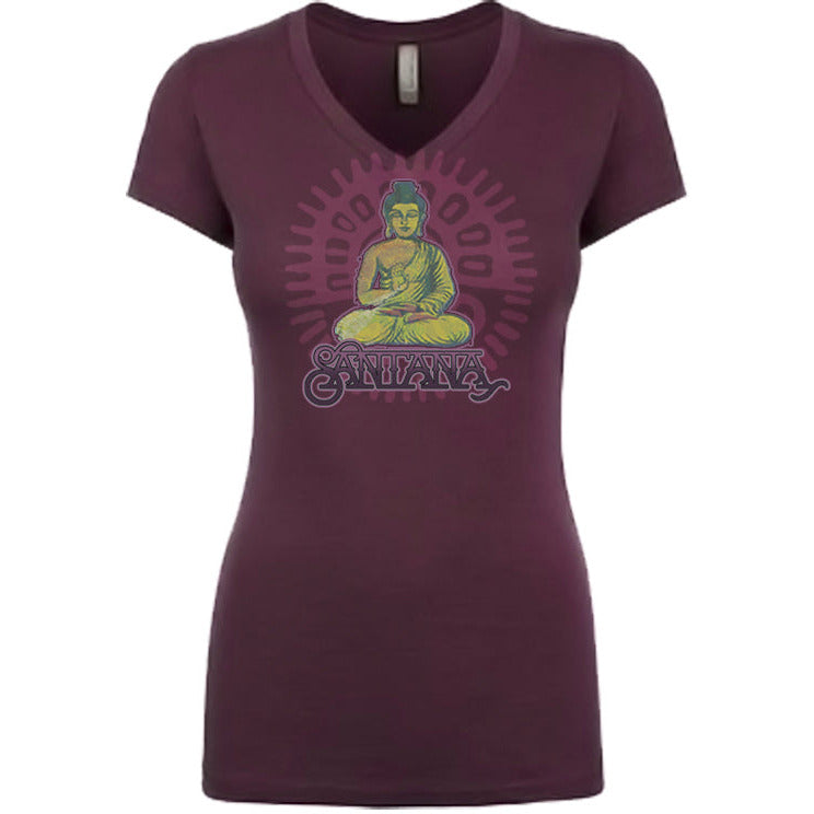 Santana - Buddha Girls V-Neck T-Shirt