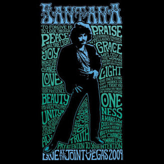 Supernatural Santana - Limited Edition - Vintage Wisdom Screen Printed Poster
